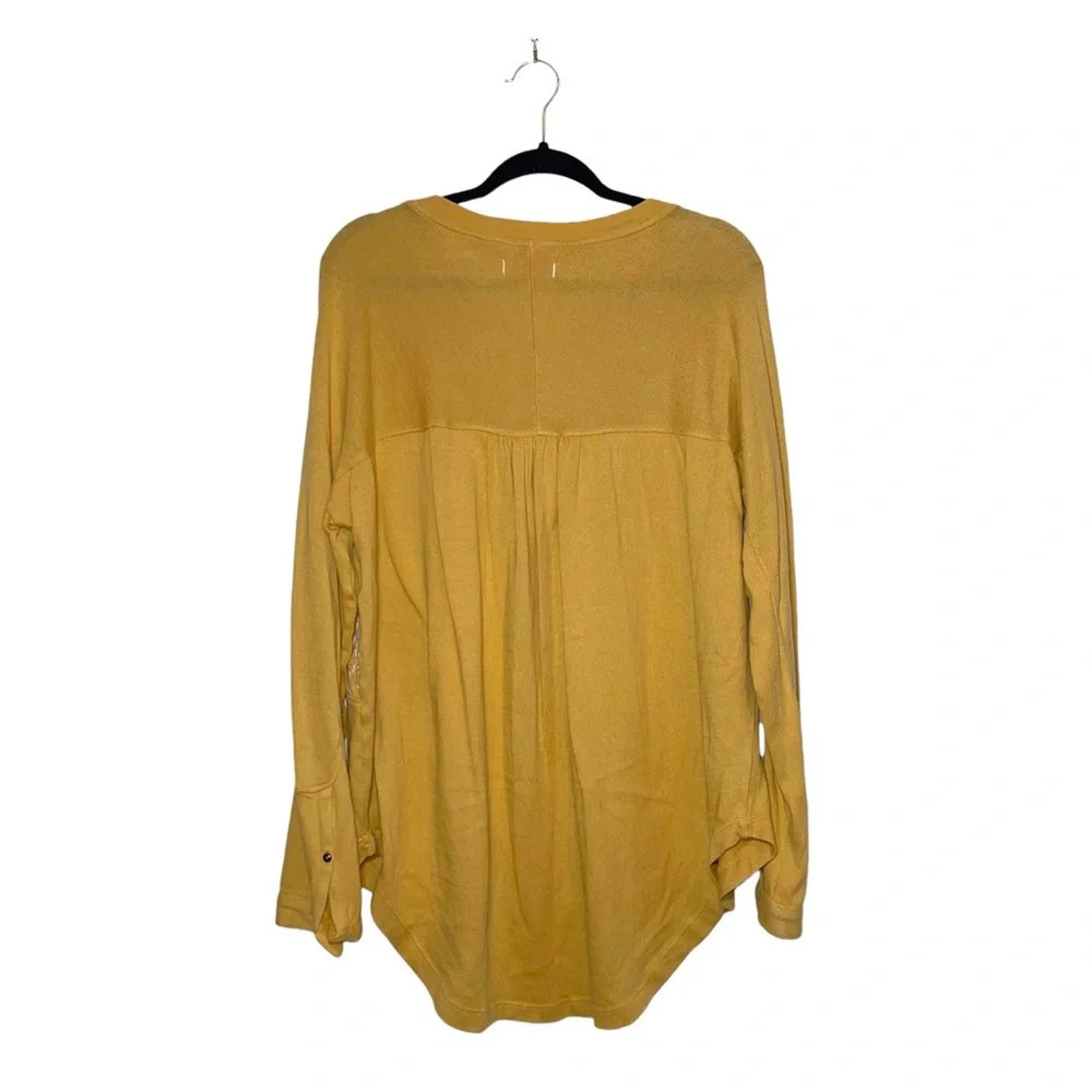 We The Free FP Yellow & White Embroidered Oversized Sweatshirt Xsmall Women’s - Picture 8 of 12